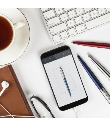 Parker Jotter Ballpoint Pen | Waterloo Blue | Medium Point Blue Ink